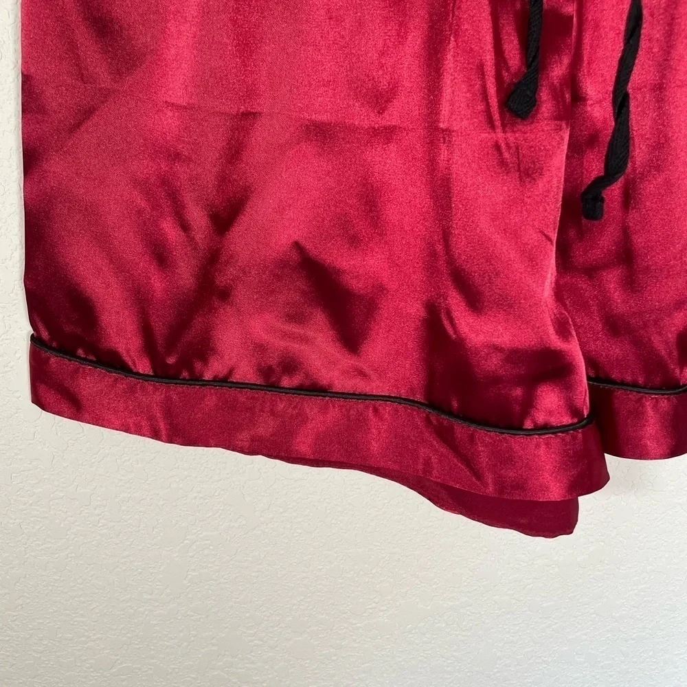 Ekouaer Red and Black Silky Women’s Pajamas